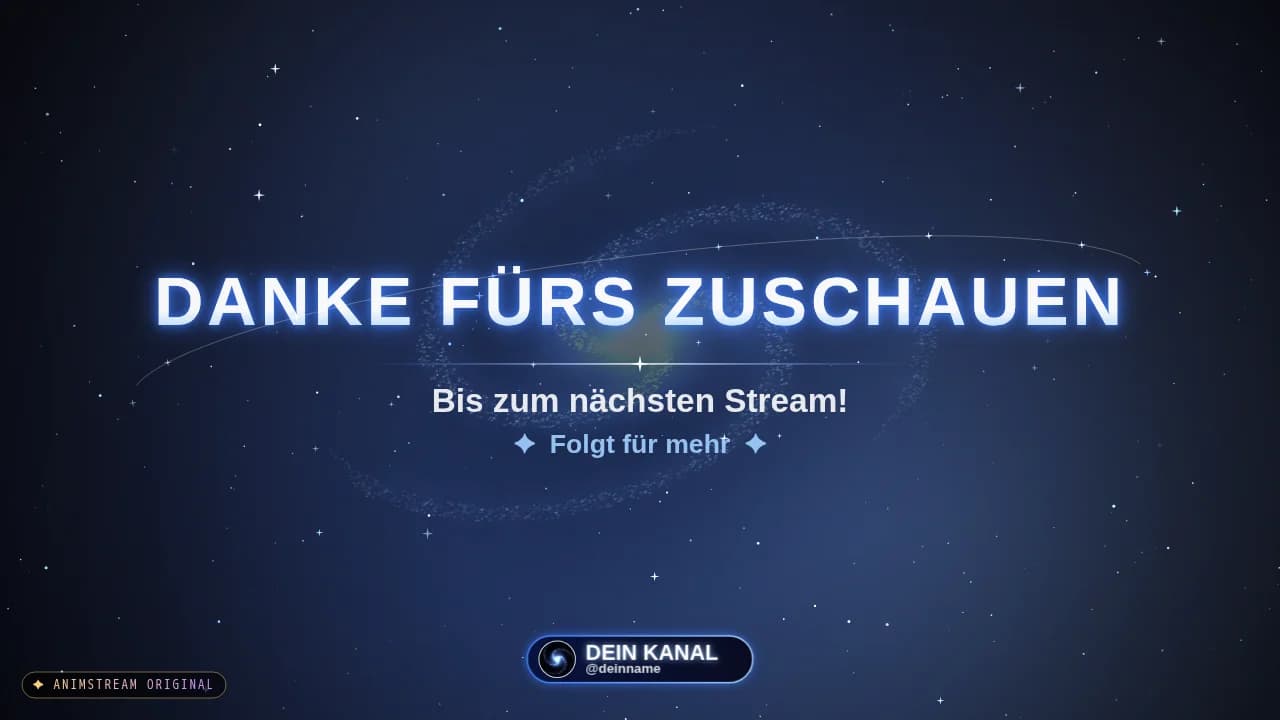 Stream-Ende-Szene – Galaxy Portal Deep Space