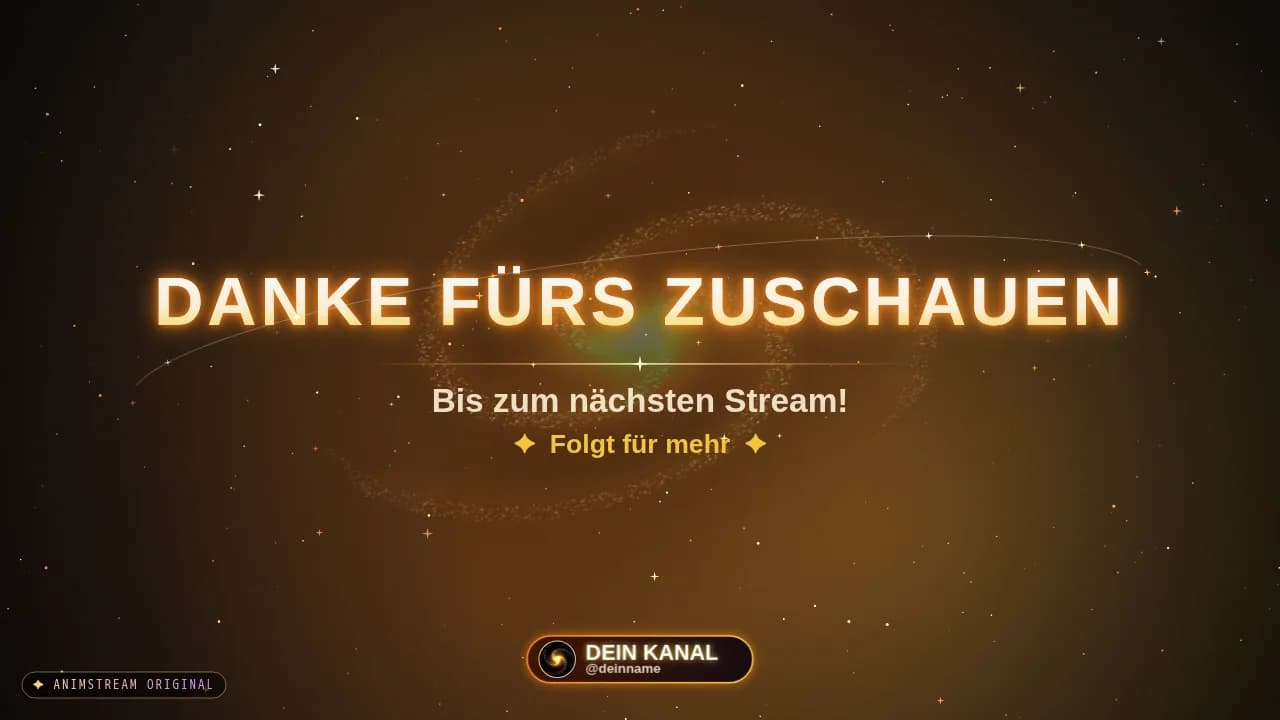 Stream-Ende-Szene – Galaxy Portal Supernova