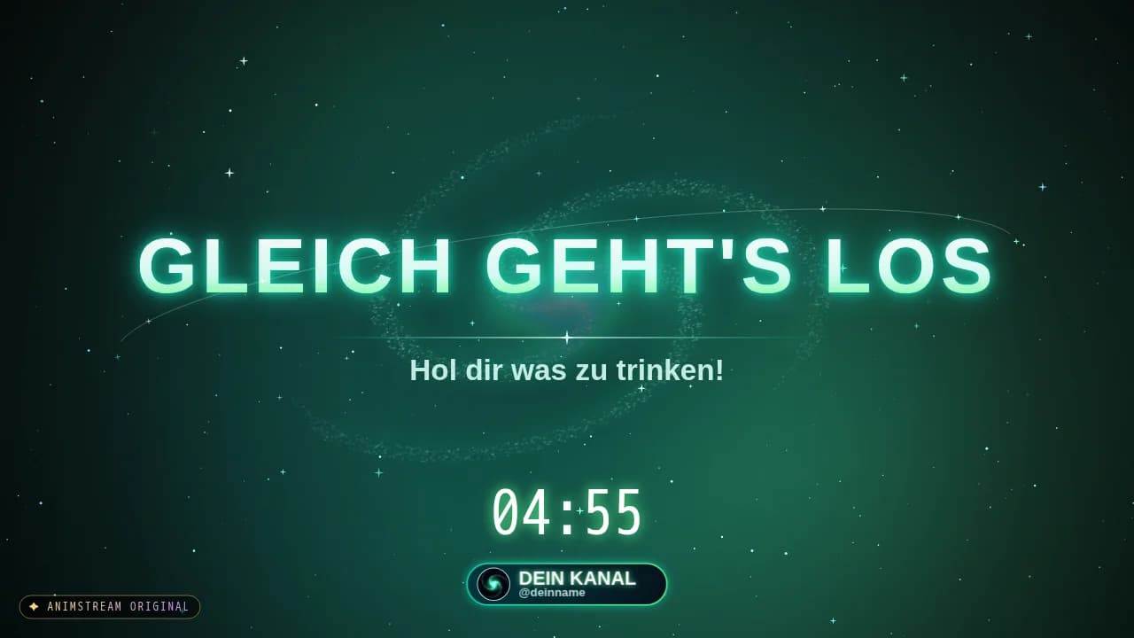 Starting Soon-Szene – Galaxy Portal Aurora