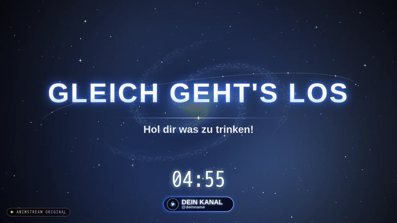 Starting Soon-Szene – Galaxy Portal Deep Space