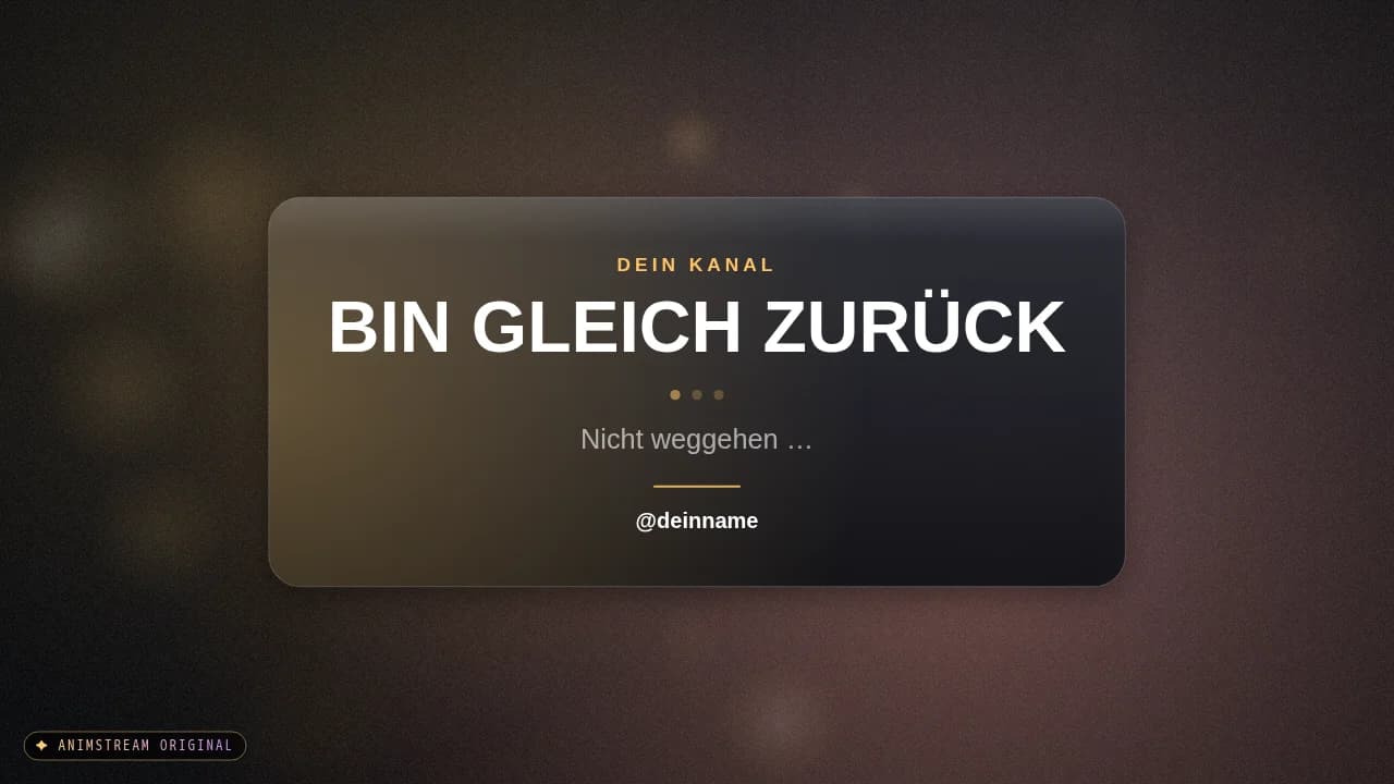 Bin gleich zurück-Szene – Glass Toast Amber
