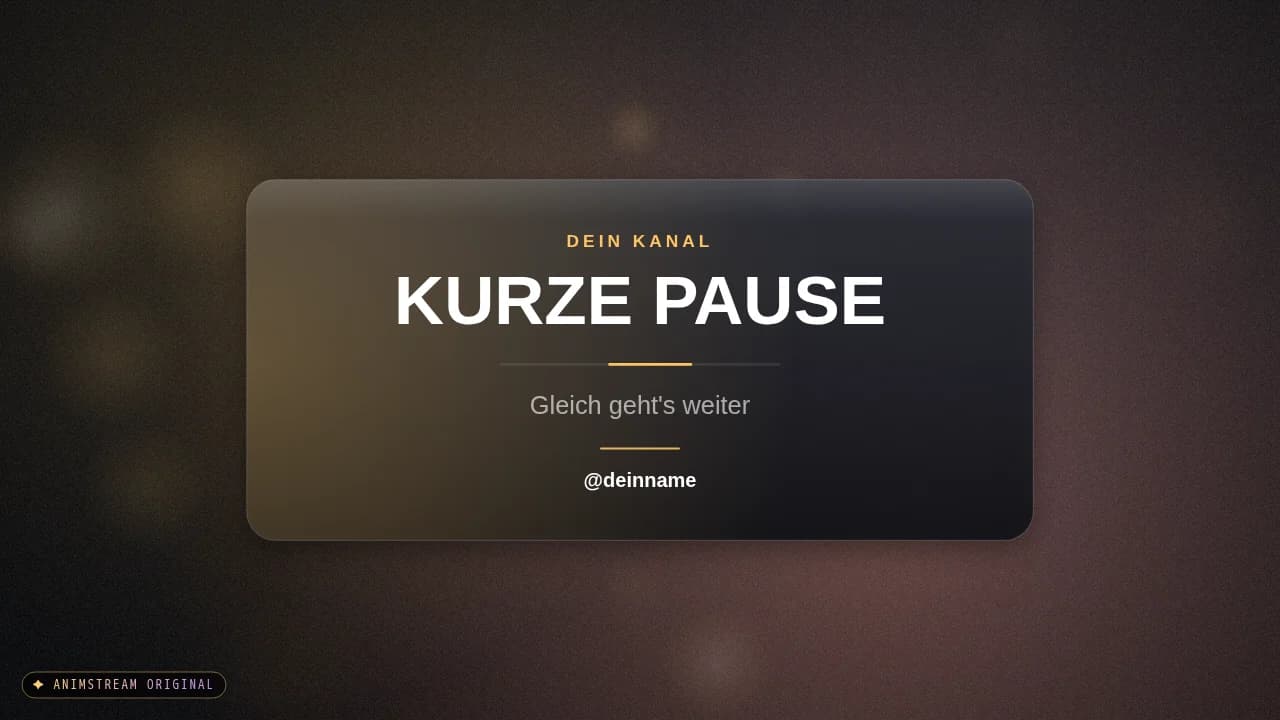 Pause-Szene – Glass Toast Amber
