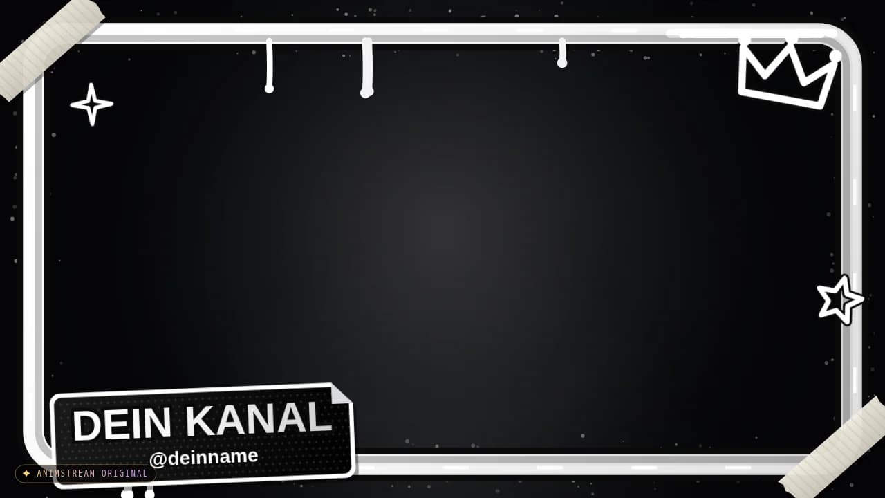 Kamera-Rahmen – Graffiti Tag Schwarz/Weiß