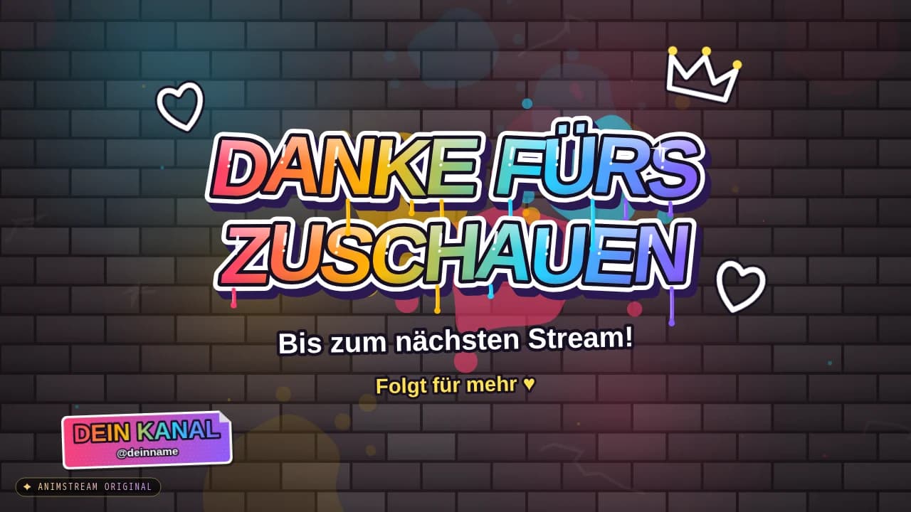 Stream-Ende-Szene – Graffiti Tag Street