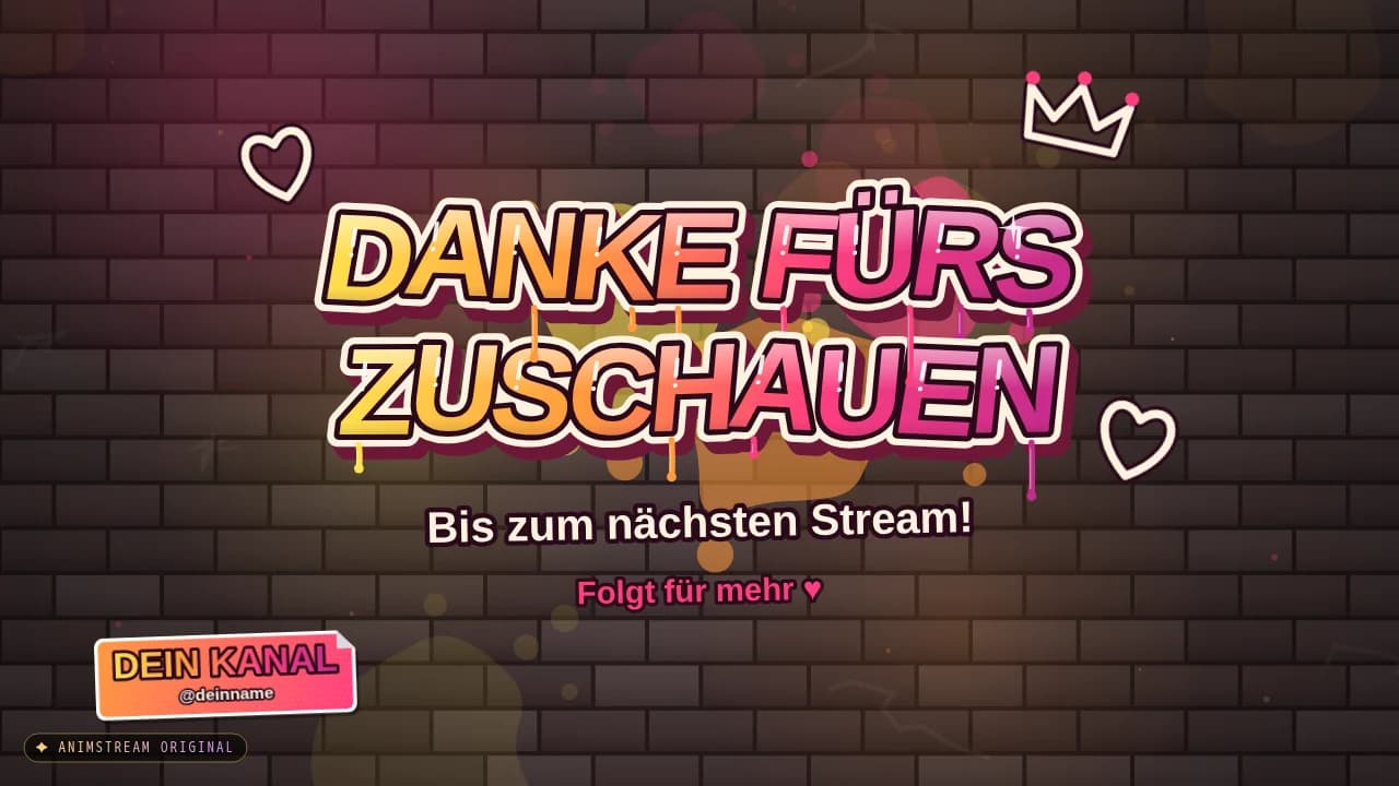 Stream-Ende-Szene – Graffiti Tag Sunset