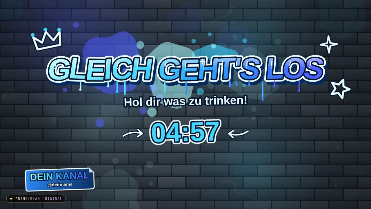 Starting Soon-Szene – Graffiti Tag Ocean