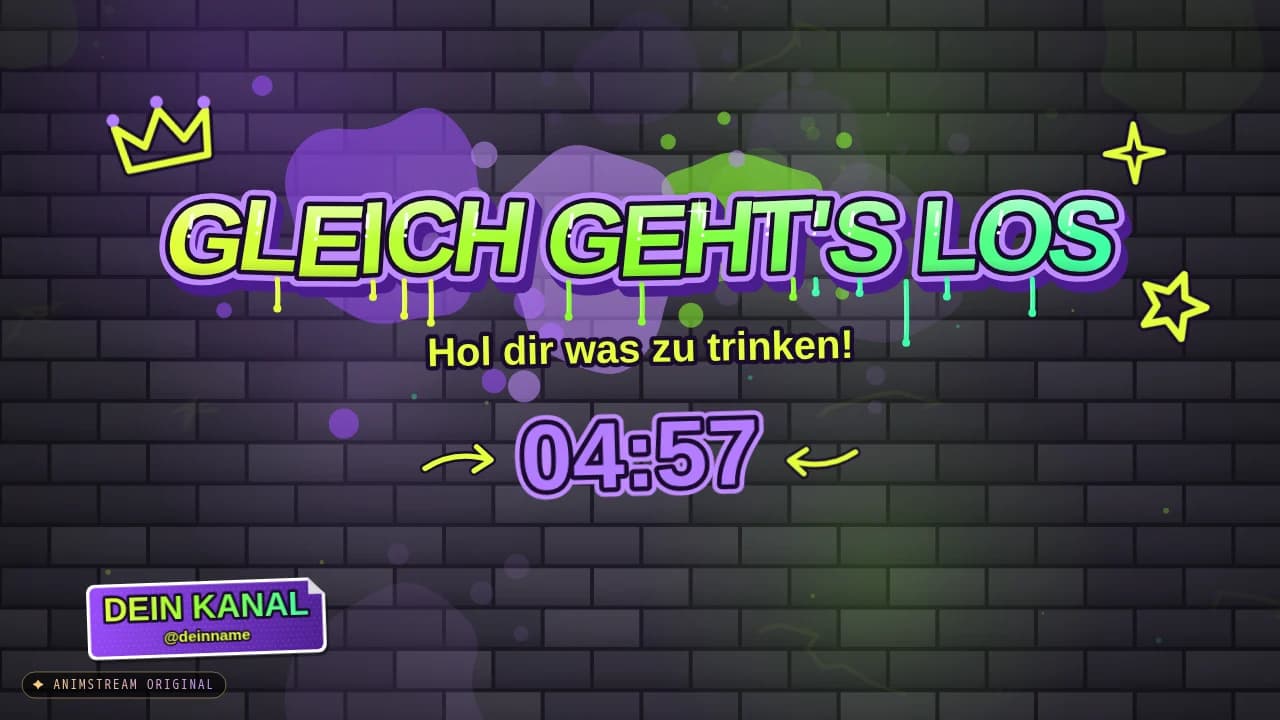 Starting Soon-Szene – Graffiti Tag Toxic