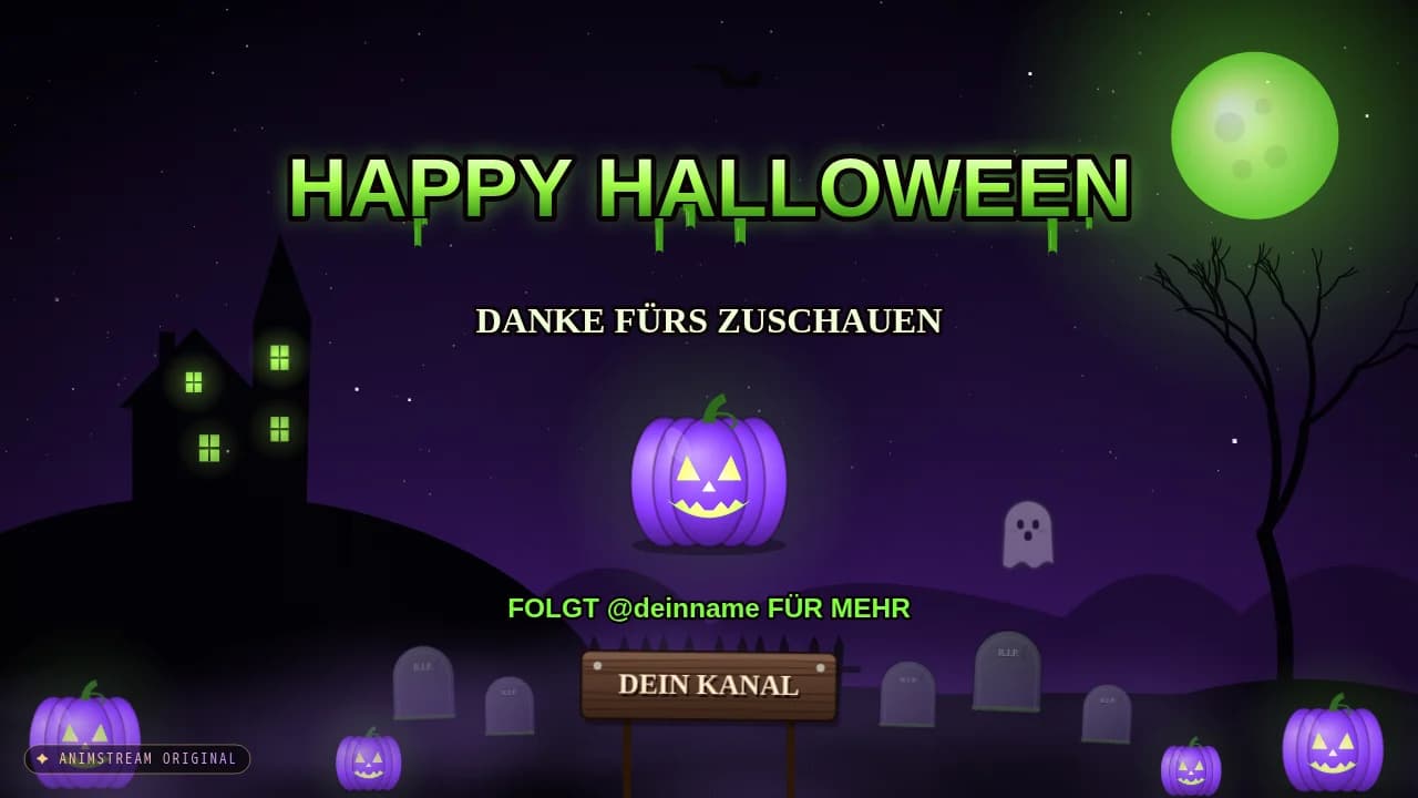 Stream-Ende-Szene – Halloween Hexennacht