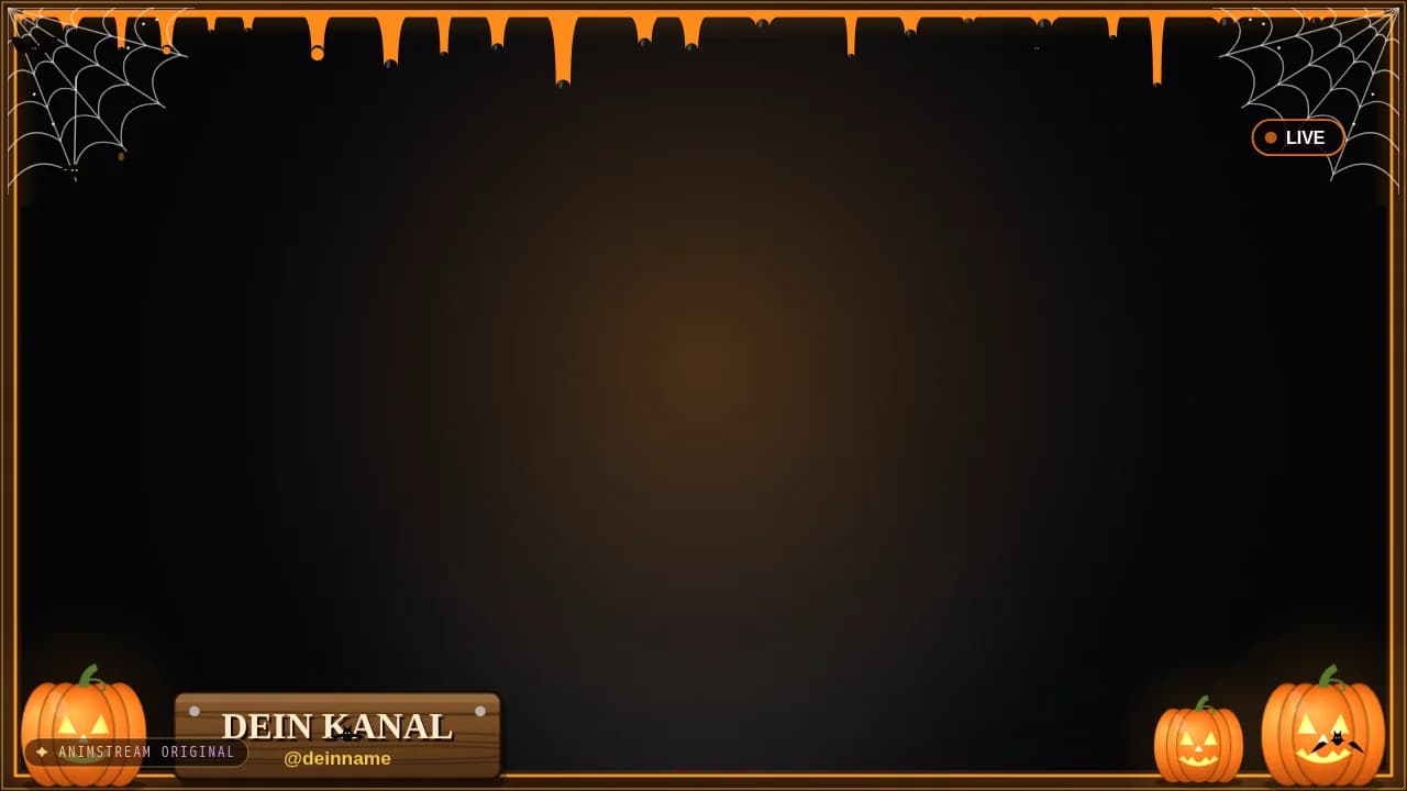 Stream-Rahmen – Halloween Kürbis