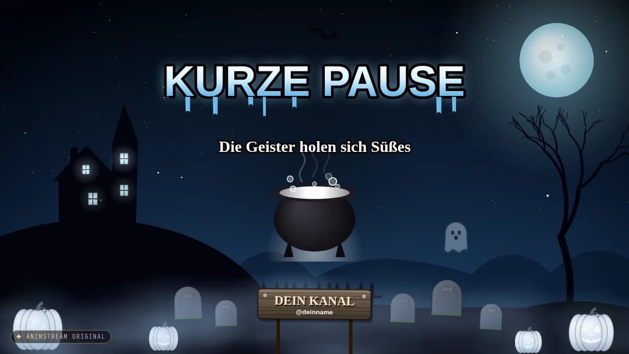 Pause-Szene – Halloween Geisterblau