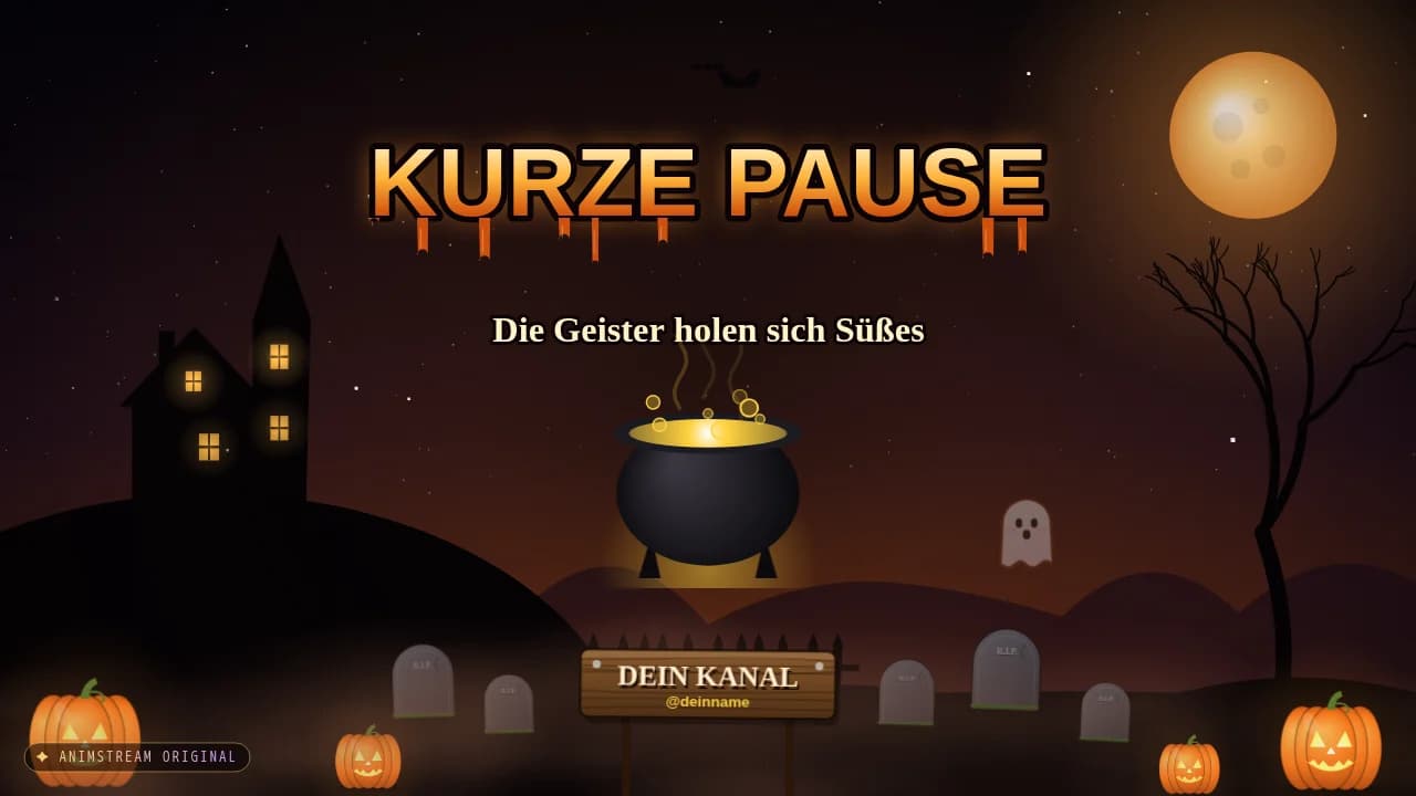 Pause-Szene – Halloween Kürbis