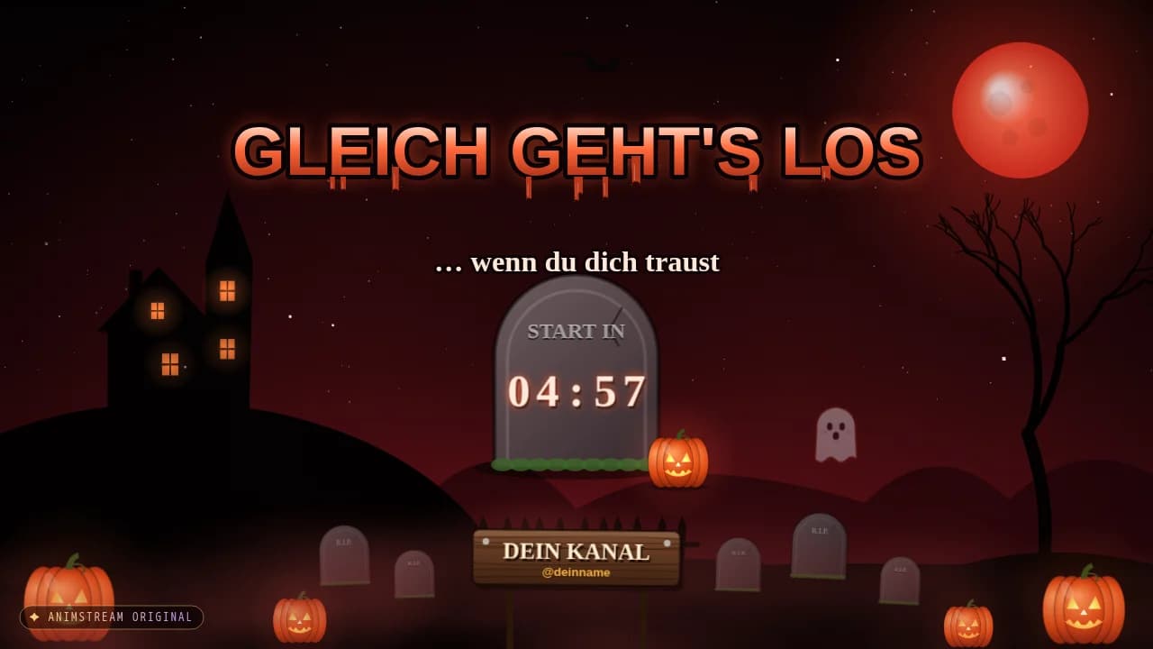 Starting Soon-Szene – Halloween Blutmond