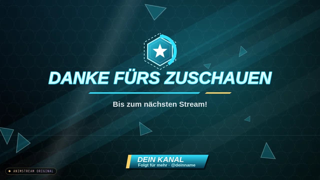 Stream-Ende-Szene – Hero Arena Cyan