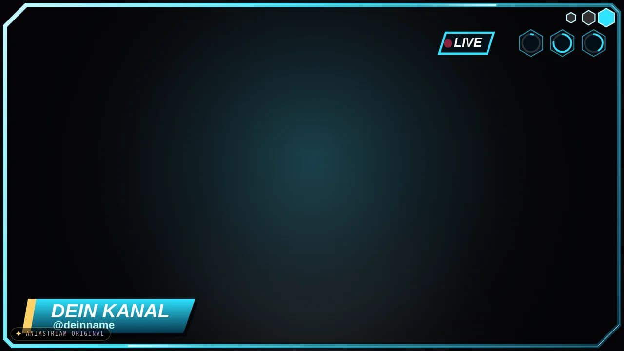 Stream-Rahmen – Hero Arena Cyan
