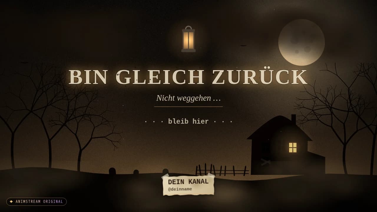 Bin gleich zurück-Szene – Horror Night Sepia