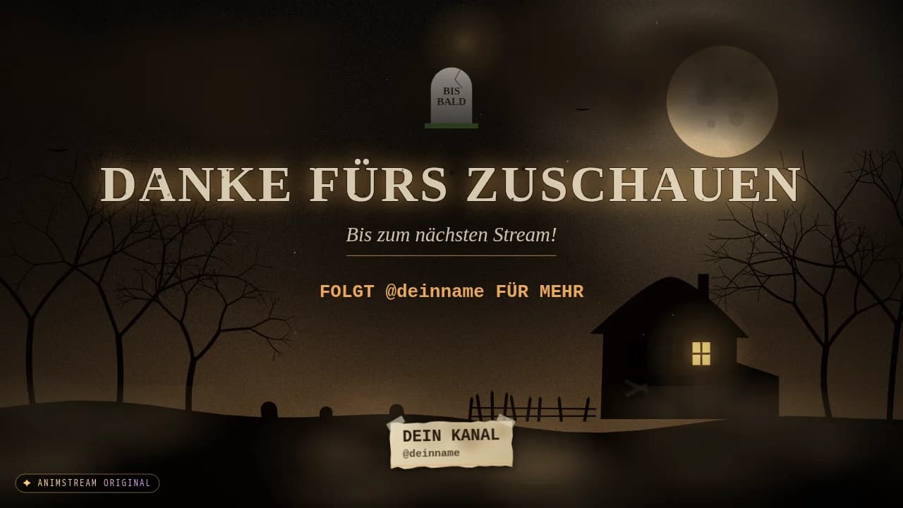 Stream-Ende-Szene – Horror Night Sepia