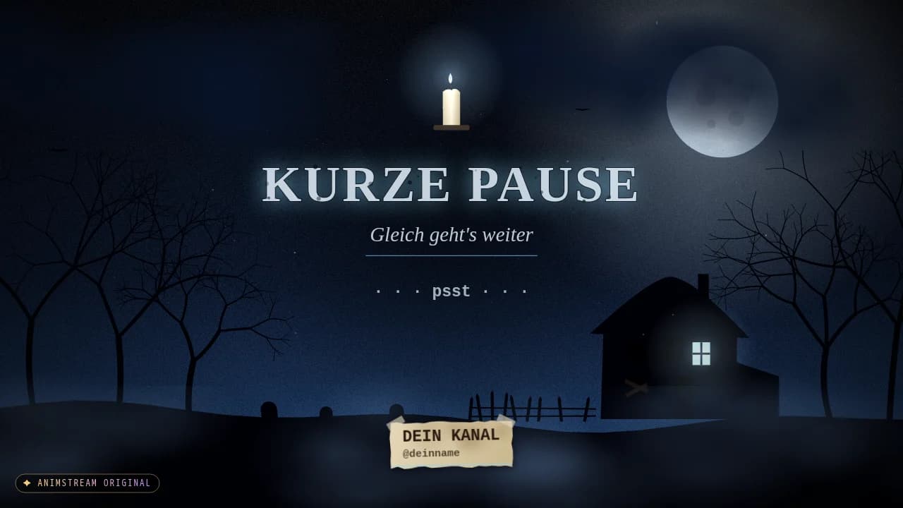 Pause-Szene – Horror Night Geisterblau
