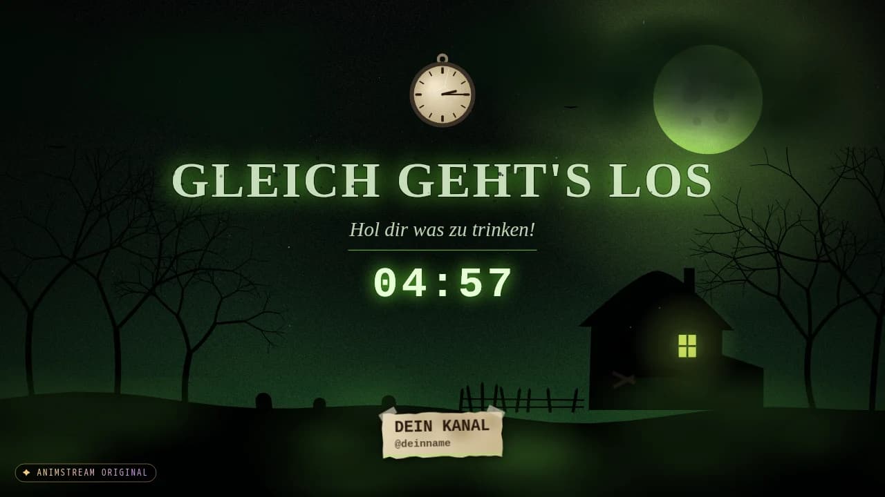Starting Soon-Szene – Horror Night Toxisch