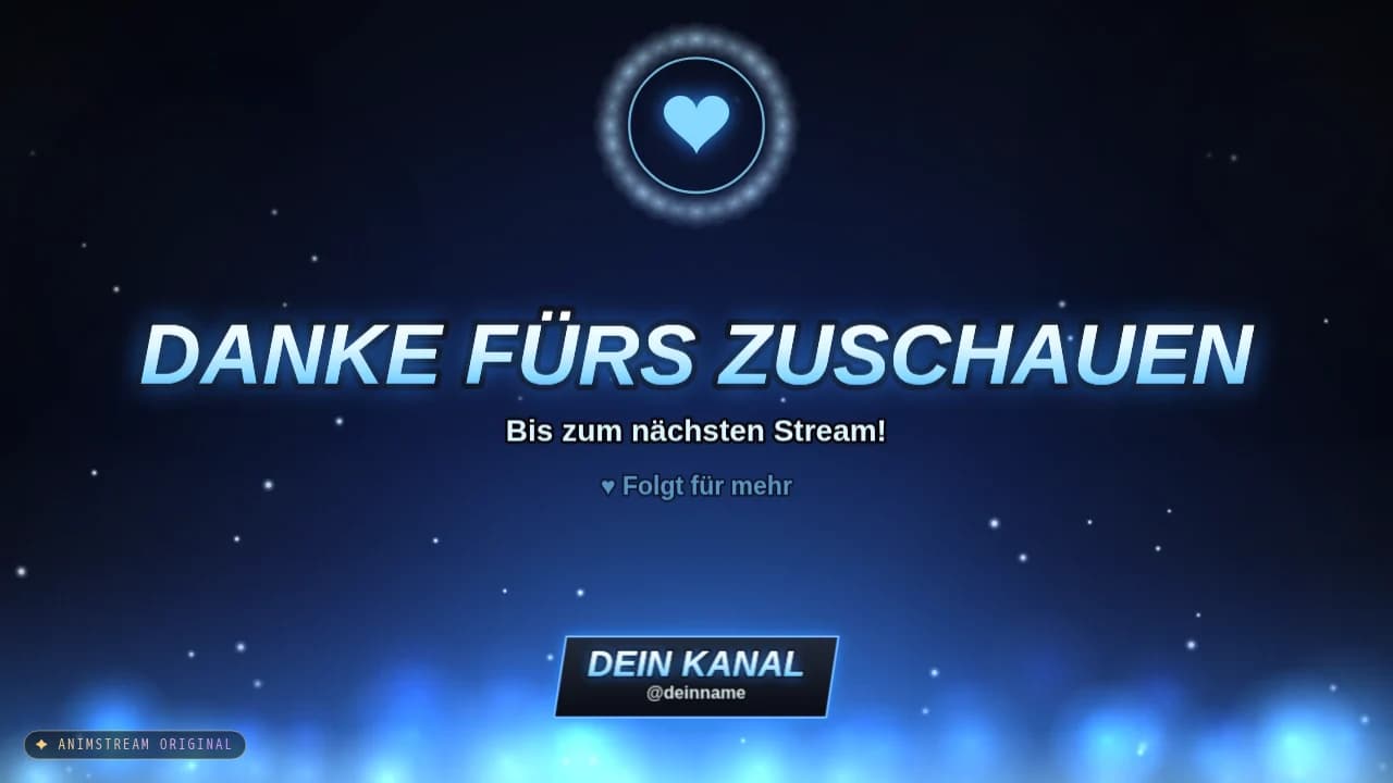Stream-Ende-Szene – Inferno Blaue Flamme