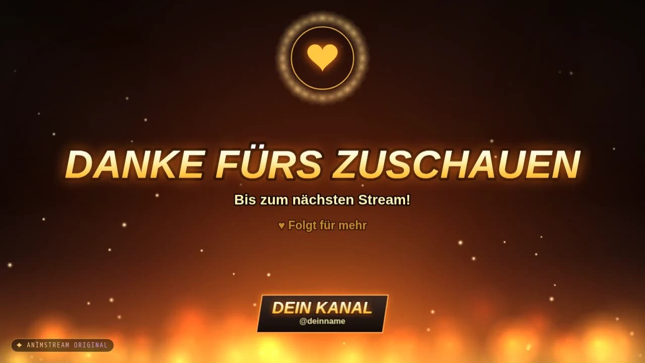 Stream-Ende-Szene – Inferno Feuer