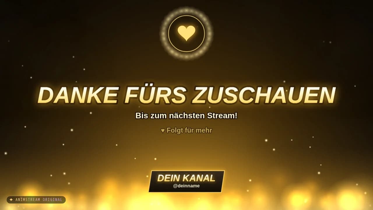 Stream-Ende-Szene – Inferno Goldfeuer