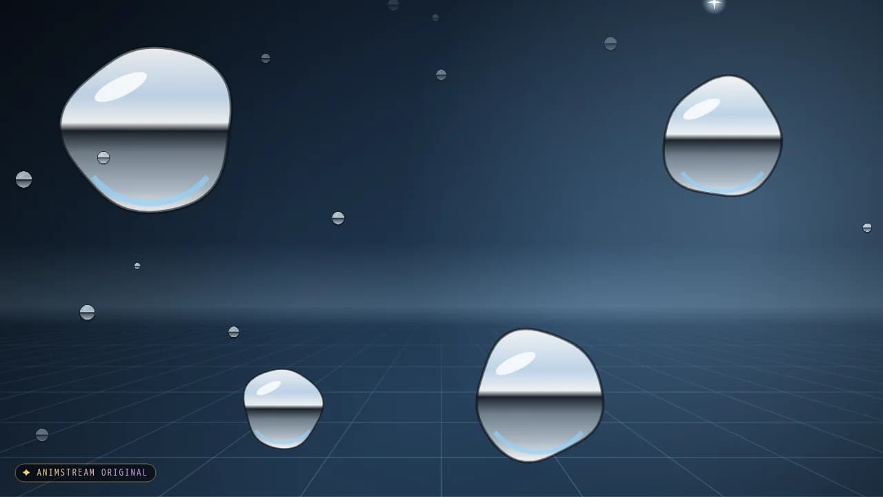 Hintergrund – Liquid Chrome Chrom