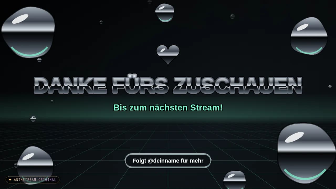 Stream-Ende-Szene – Liquid Chrome Black Chrome