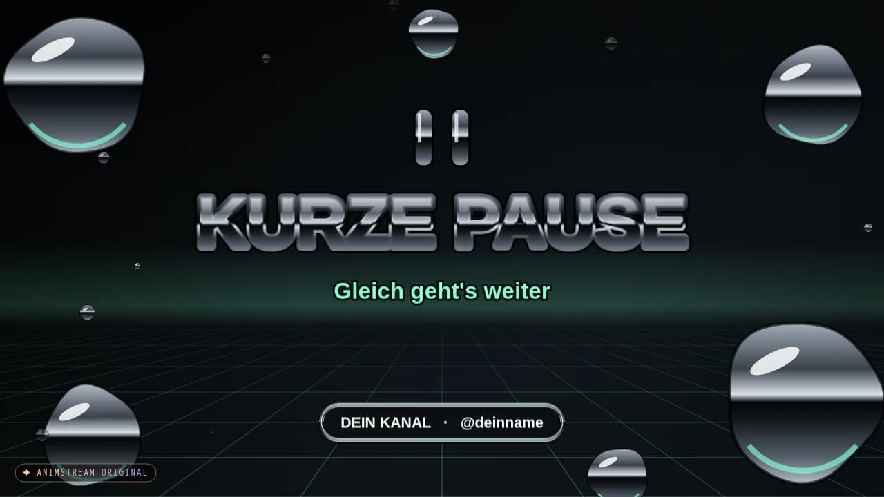 Pause-Szene – Liquid Chrome Black Chrome