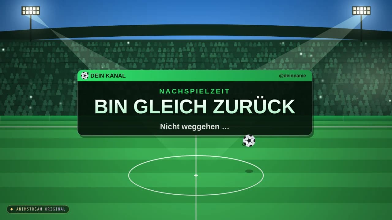 Bin gleich zurück-Szene – Matchday Klassik Grün