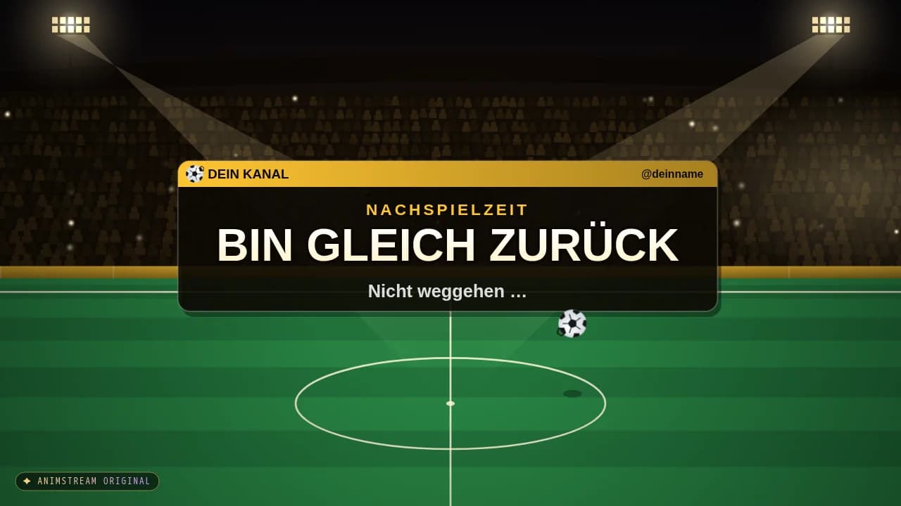 Bin gleich zurück-Szene – Matchday Goldpokal