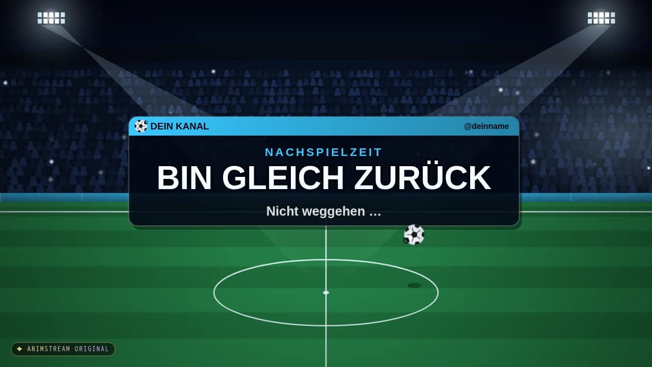 Bin gleich zurück-Szene – Matchday Flutlicht-Nacht