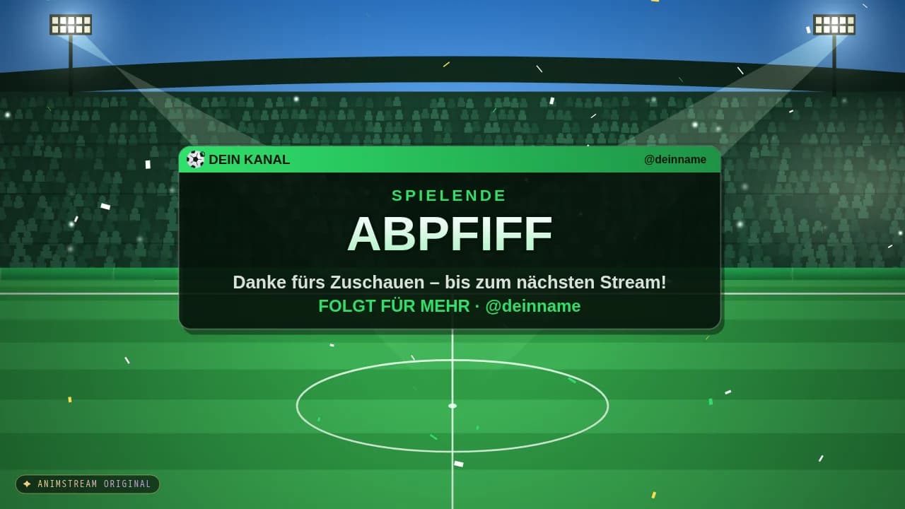 Stream-Ende-Szene – Matchday Klassik Grün