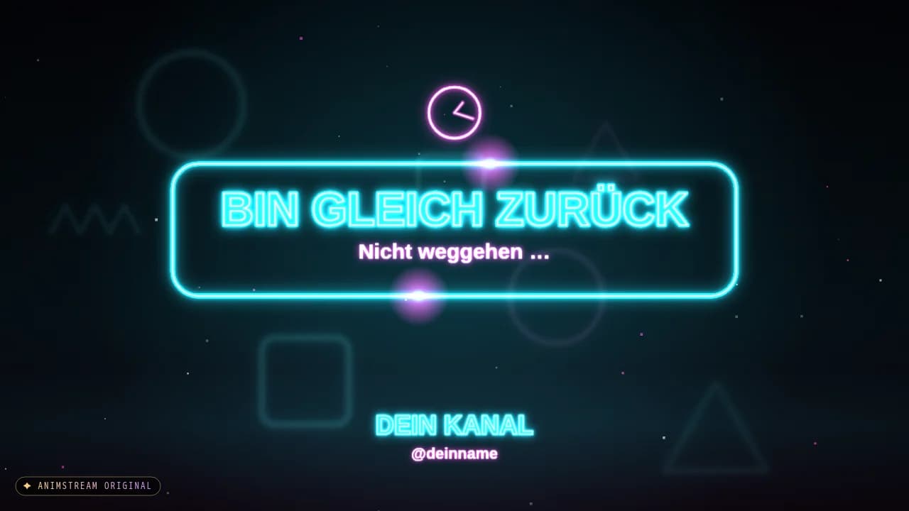 Bin gleich zurück-Szene – Neon Sign Cyan