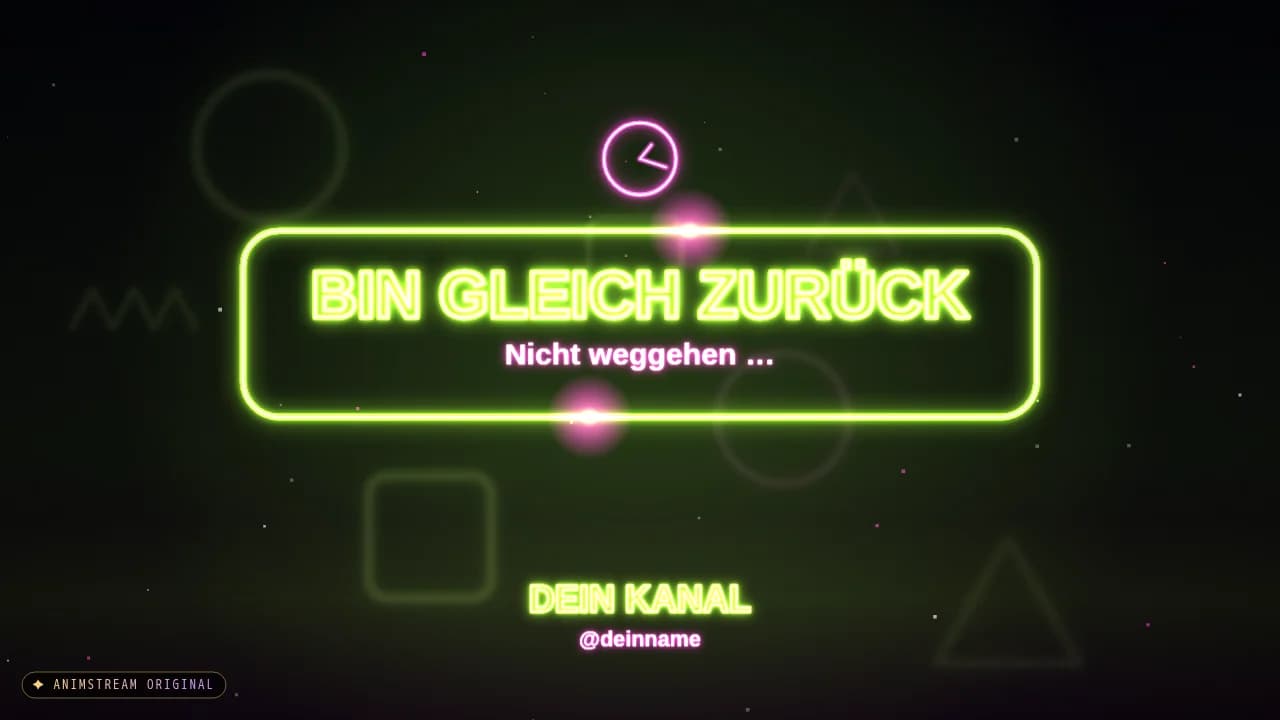 Bin gleich zurück-Szene – Neon Sign Lime