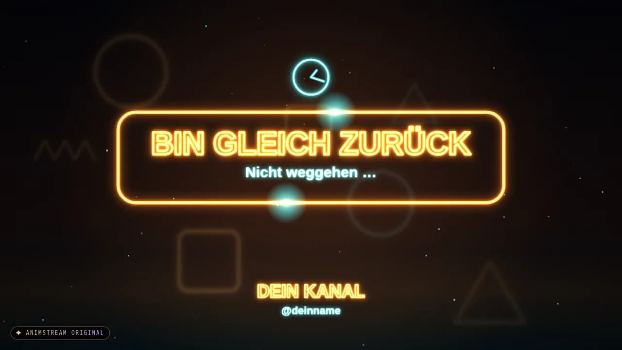 Bin gleich zurück-Szene – Neon Sign Orange