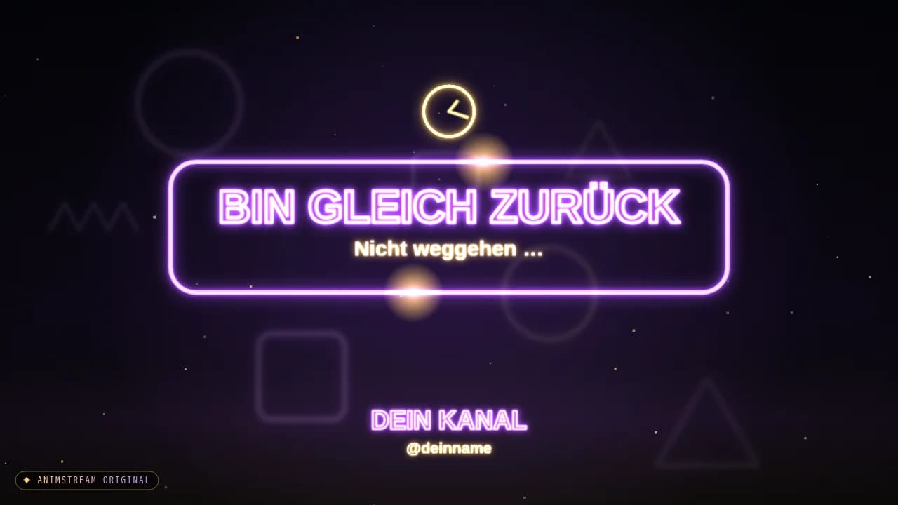 Bin gleich zurück-Szene – Neon Sign Lila