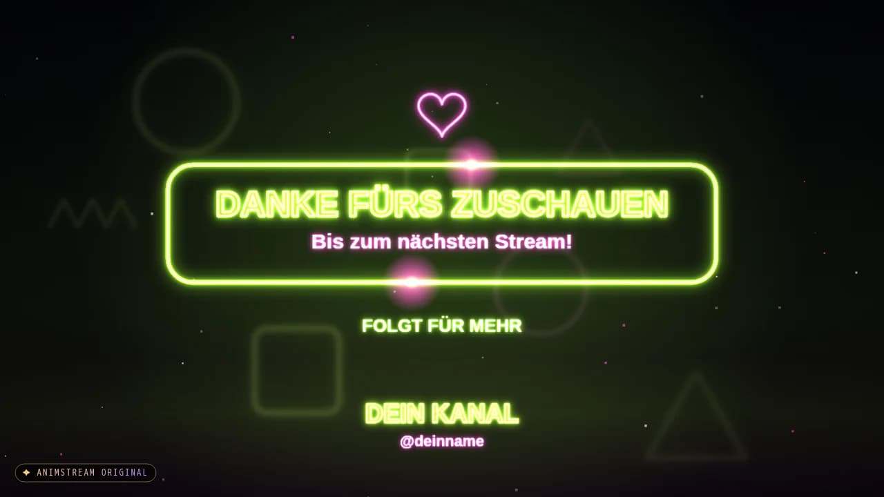 Stream-Ende-Szene – Neon Sign Lime