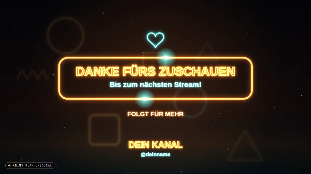 Stream-Ende-Szene – Neon Sign Orange