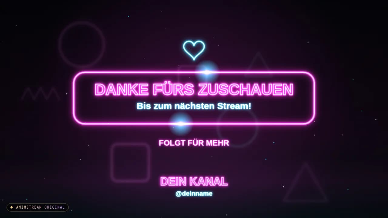 Stream-Ende-Szene – Neon Sign Pink