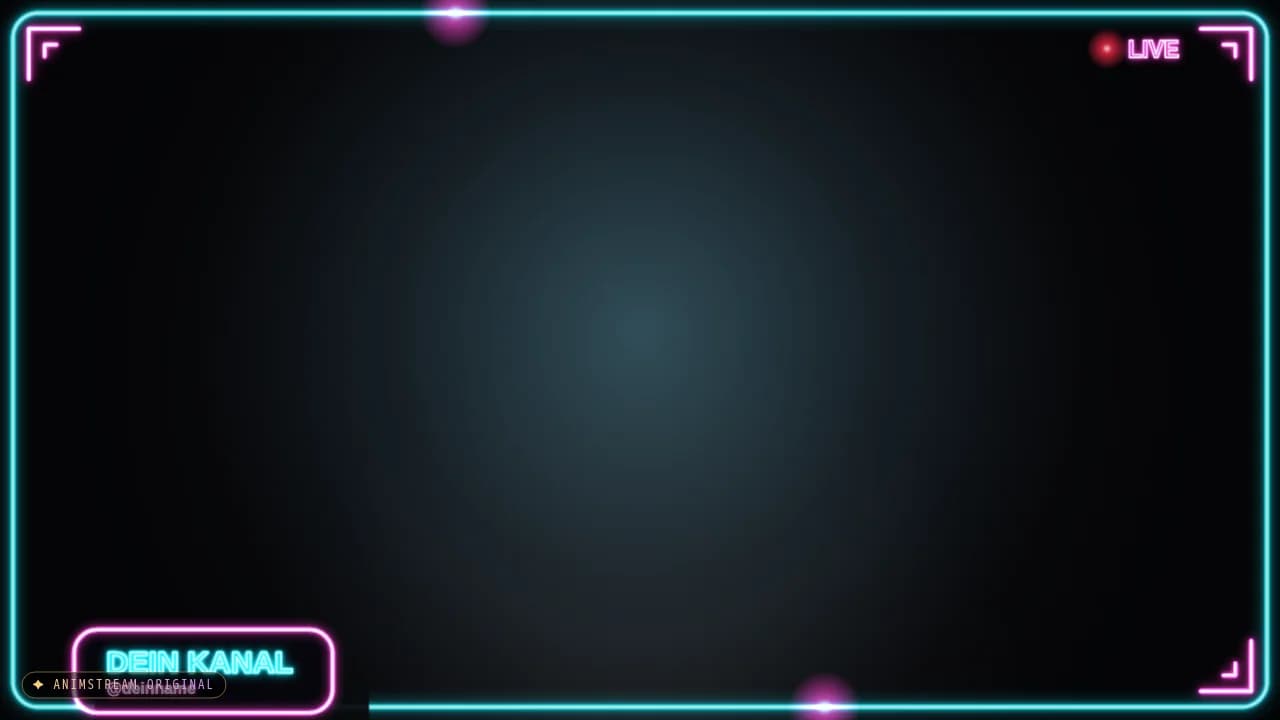 Stream-Rahmen – Neon Sign Cyan