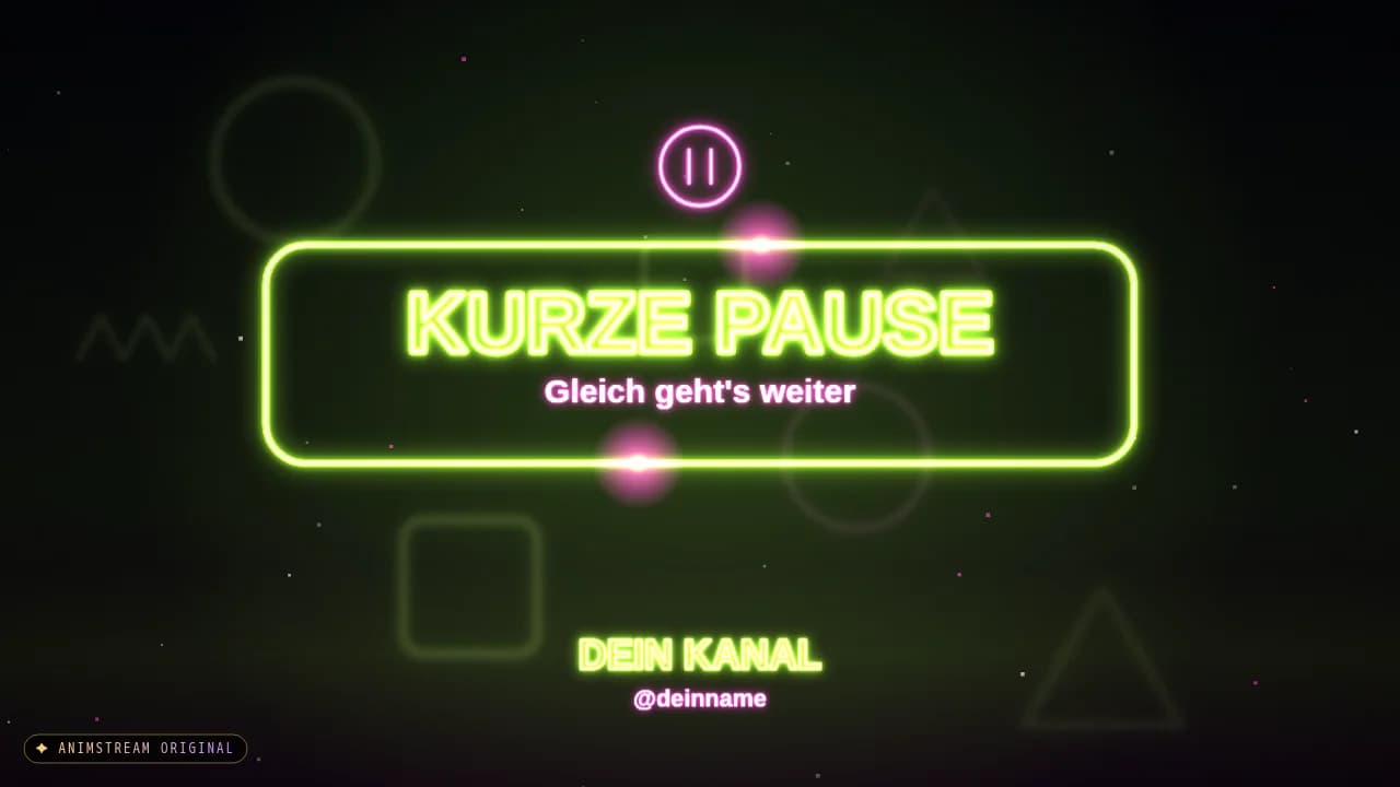 Pause-Szene – Neon Sign Lime