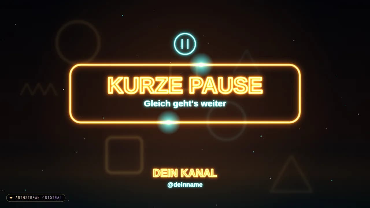 Pause-Szene – Neon Sign Orange