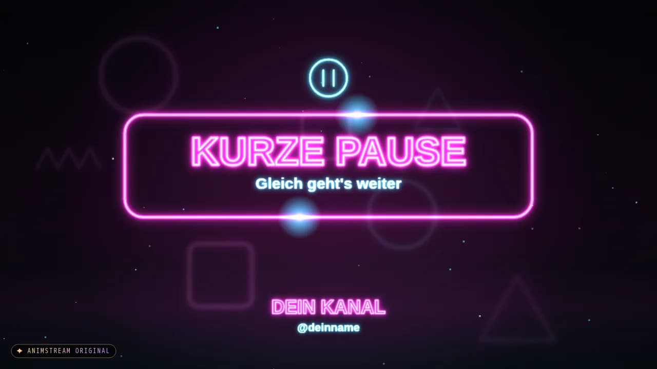 Pause-Szene – Neon Sign Pink