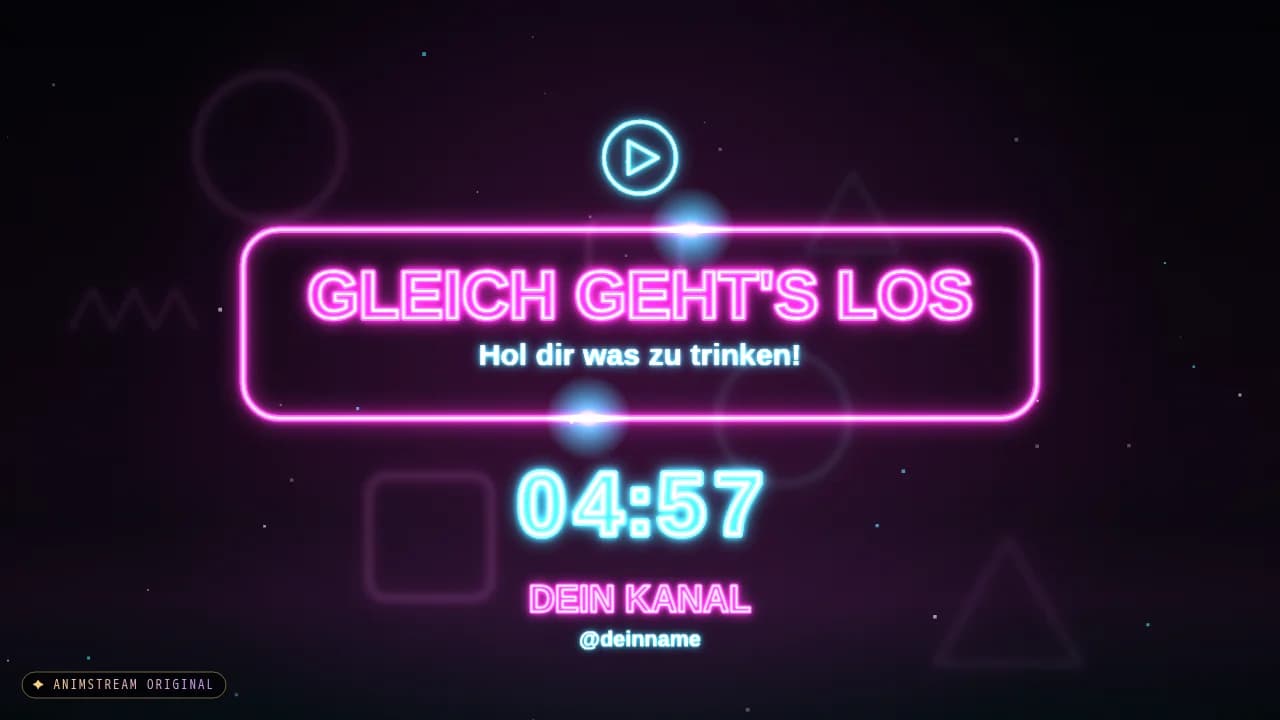 Starting Soon-Szene – Neon Sign Pink