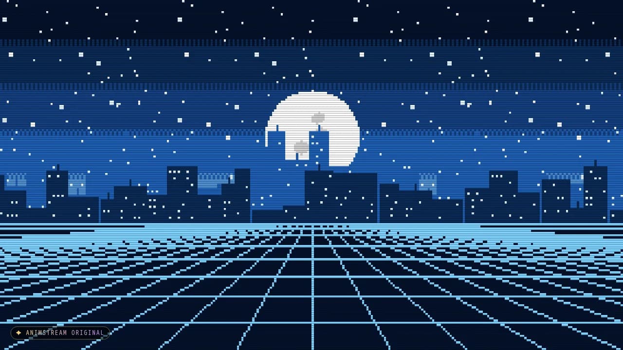 Hintergrund – Pixel Arcade Ice