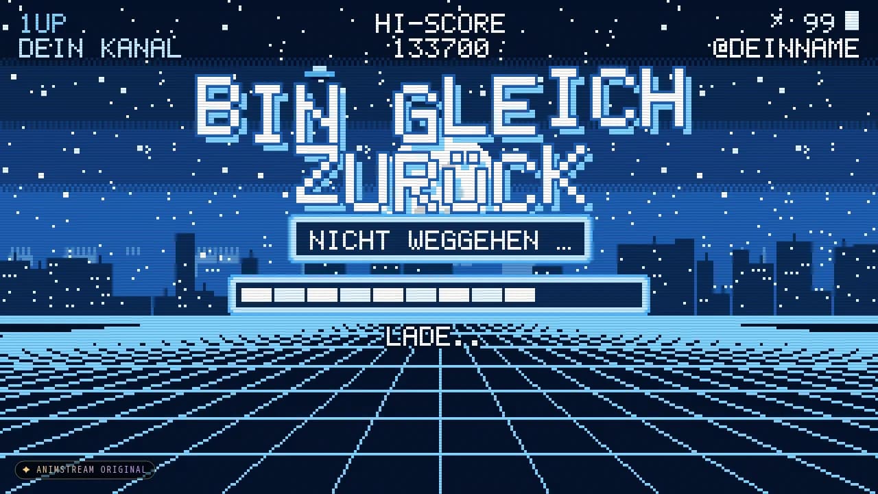 Bin gleich zurück-Szene – Pixel Arcade Ice
