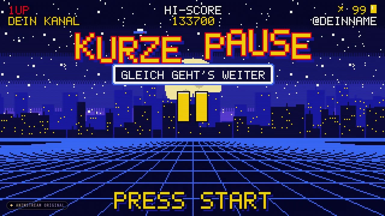 Pause-Szene – Pixel Arcade Arcade