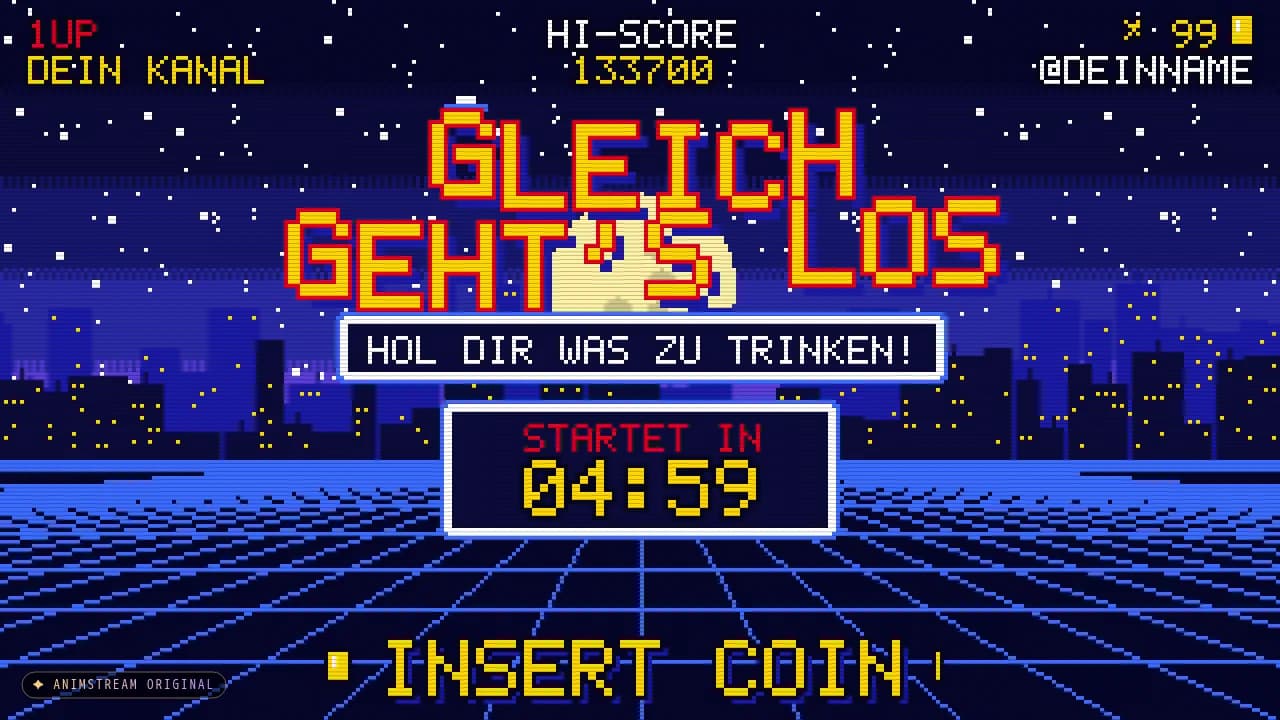 Starting Soon-Szene – Pixel Arcade Arcade