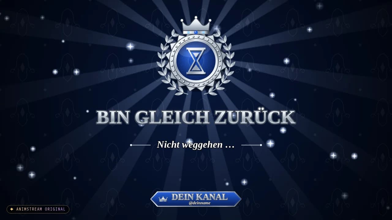 Bin gleich zurück-Szene – Royal Crest Silber