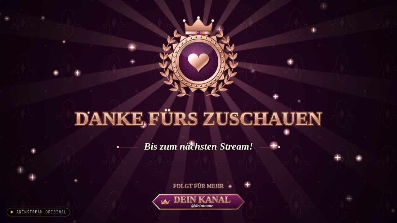 Stream-Ende-Szene – Royal Crest Roségold